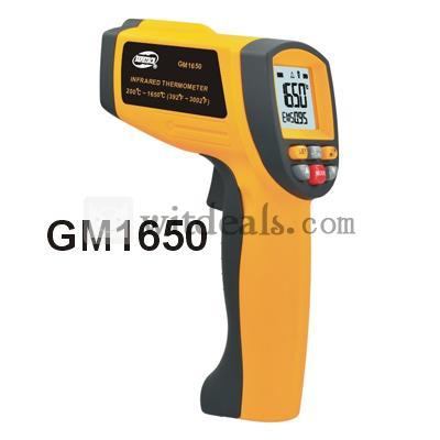 放射率可変タイプ　小型　赤外線デジタル温度計／赤外線放射温度計／非接触型赤外線温度測定器　