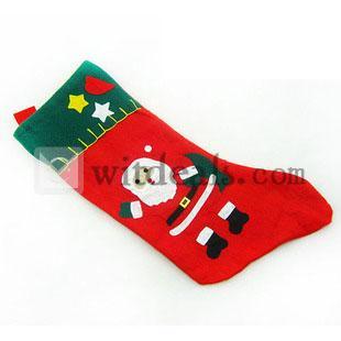 クリスマスサンタソックス／靴下　サンタクリスマスイブ　一個