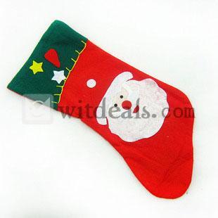 サンタクリスマスイブ　クリスマスサンタソックス／靴下　一個