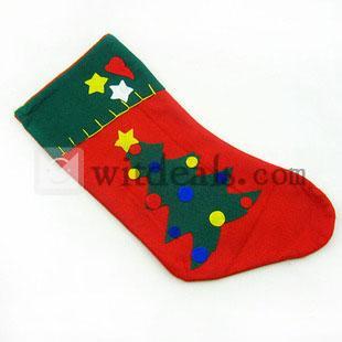 クリスマスイブ　クリスマスツリー　ソックス／靴下　一個