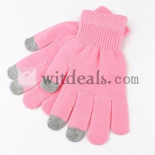 三つ指タッチ　スマートフォン手袋　スマホ手袋　iPhone5手袋　手袋/レディース/メンズ/防寒/ipod/かわいい/スマートフォン対応/おしゃれ/ipad/SmartPhone　ピンク