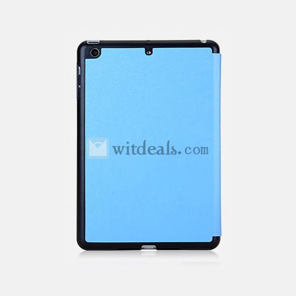 iPad Mini 専用スタンド機能付スマートカバー　iPad Miniレザーケース　ブルー