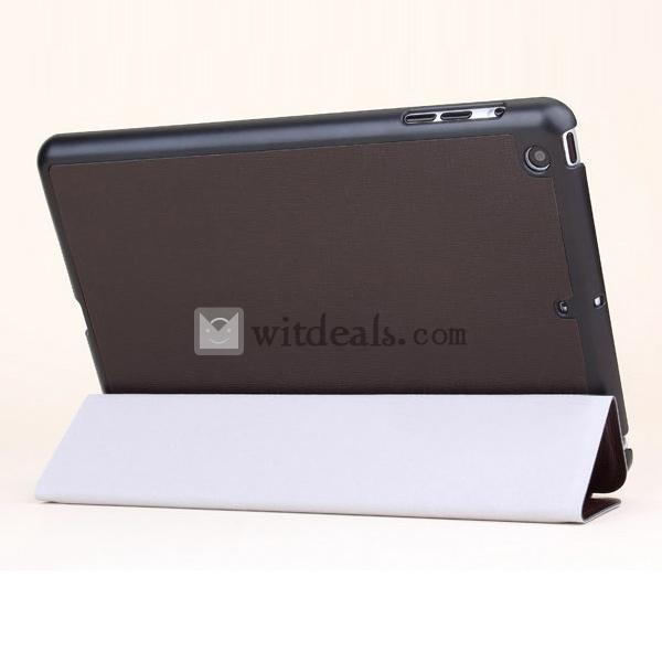 iPad Mini対応レザーケース　スタンド機能付iPadミニカバー　ブラウン