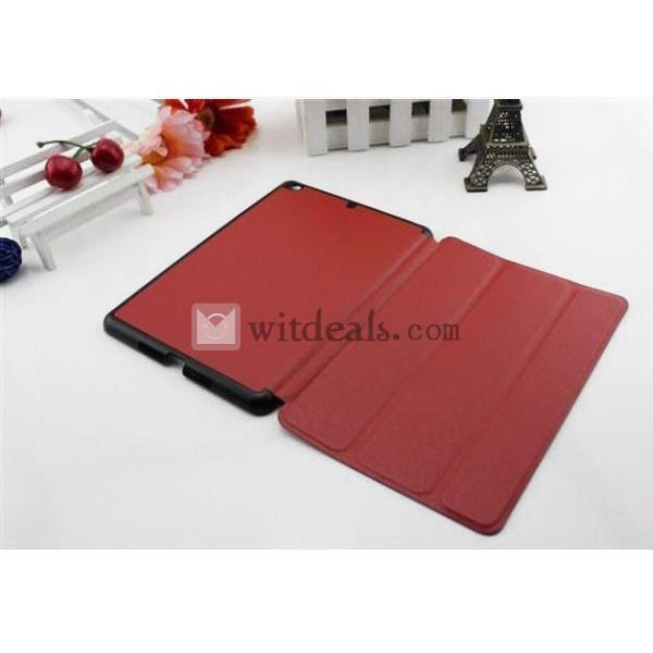 iPad Mini 専用スタンド機能付スマートカバー　iPad Miniレザーケース　青、緑、赤