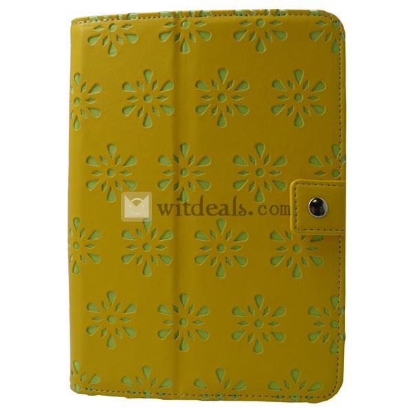 iPad mini PU合皮ソフトケース／カバー　休眠機能付き　イエロー