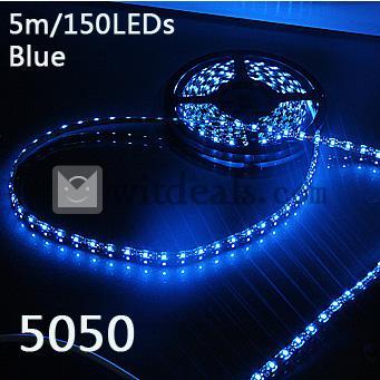 新型5m防水SMD5050型LEDストリップライト/テープライト／リボンライト　ブルー