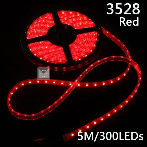 防水5M(3528SMD) 300LEDテープライト／ストリップライト／クリスマス／カット可能　レッド