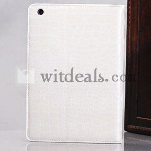 iPad miniレザーケース　ワニ柄　6色選べる iPadミニ保護ケース　iPad miniカバー　ホワイト