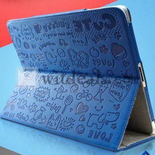iPad miniカバー　PU iPad mini専用フェイクレザーケース　ブルー