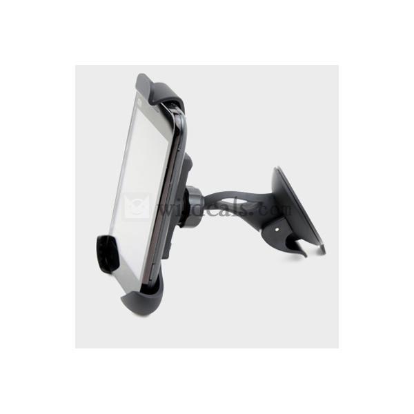 スマートフォン 360度回転 車載ホルダー　スマホやiPhone5, iPod touch5に対応