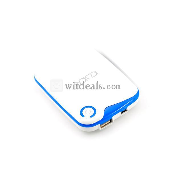 モバイルバッテリー／大容量携帯充電器　5000mAh　iPhone 5/iPad miniにも対応可能　白