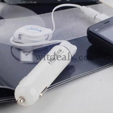 USBポート付き7継手自動車ユニバーサル充電器／iPhone車載アダプター／携帯用車内充電