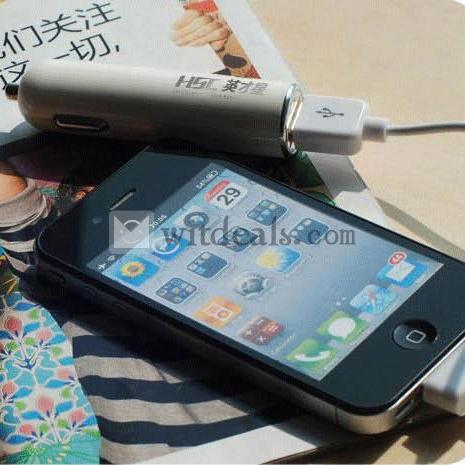USBポート付き7継手自動車ユニバーサル充電器／iPhone車載アダプター／携帯用車内充電