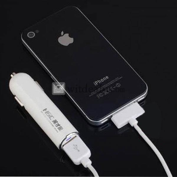 USBポート付き7継手自動車ユニバーサル充電器／iPhone車載アダプター／携帯用車内充電