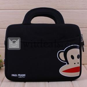 iPad4用バッグ／大口猿ちゃん保護ケース　可愛い　ブラック半顔