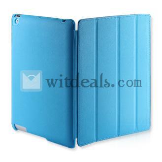 iPad4ソフトケース／iPad4専用カバー　スマートスリープ機能　超薄　ブルー