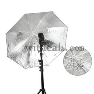 スタジオ撮影アンブレラ　40cm　Sサイズ通用　反射タイプ 黒／シルバー　