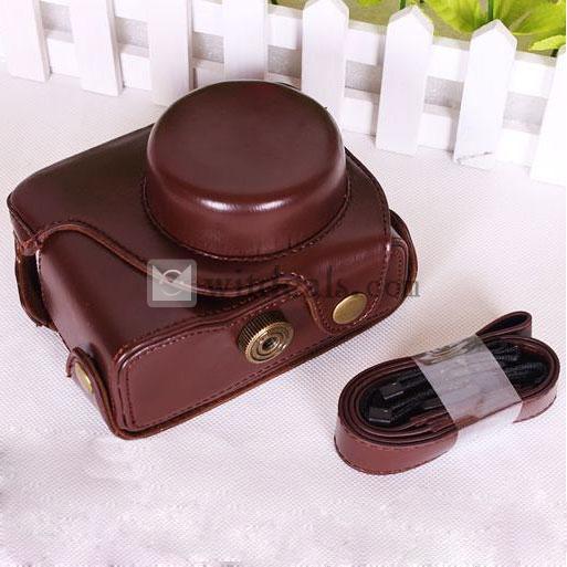 Canon G1X対応　コンパクトPUレザーカバー／ケース 高品質　ディープブラウン