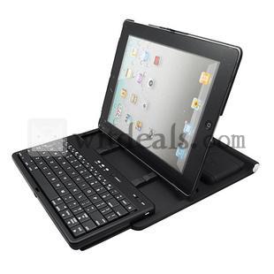 iPad4ブルートゥースキーボードケース付き360度回転可能スタンド　iPad4キーボード　ブラック