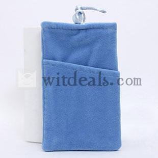 iPod touch 第5世代用保護バッグ　シンプルiPod touch 5ケース　前開　たっぷり収納スペア　ブルー