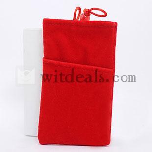 iPod touch 第5世代目対応ケース　iPod touch 5保護バッグ　たっぷり収納スペア　 純色　前開　レッド