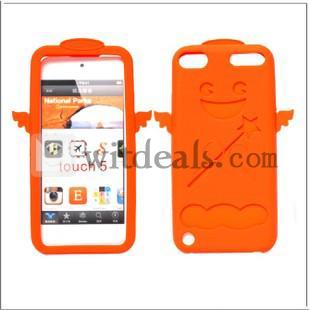 iPod touch5用シリコンケース　iPod touch第五世代ケース　天使/エンジェル　オレンジ