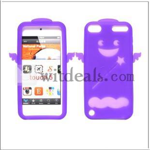 iPod touch第五世代保護ケース　天使/エンジェルiPod touch5用カートゥーンケース　シリコン　紫色
