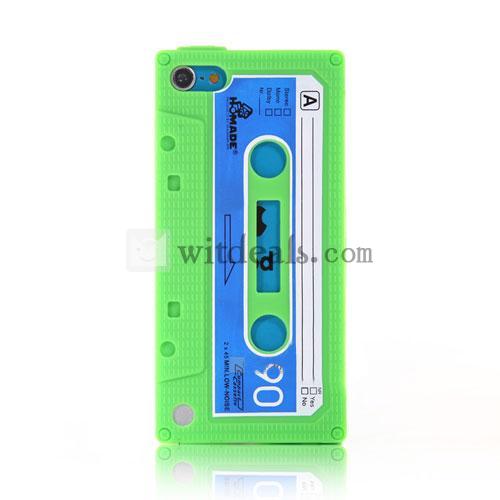 iPod touch5ケース　スペシャルiPod touch5専用ケース　テープ模様　グリーン