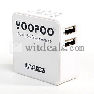iphone5ダブルポート充電器　2ポートiphone5充電アダプタ　iphone5も対応可能　ホワイト