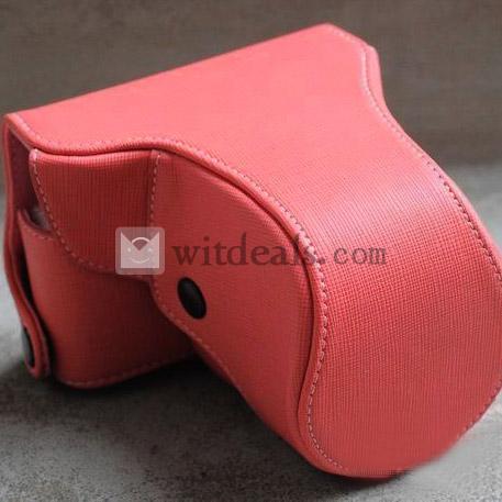Nikon J1一眼レフカメラケース 可愛い　PUレザーカメラカバー ニコン J1/J2用　ピンク