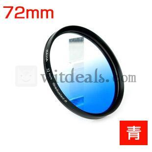 72mm グラデーションフィルター ブルー カメラ レンズ フィルター　スタジオ機材