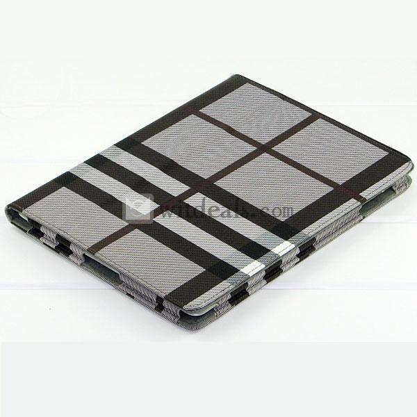 ipad mini カバー／iPadミニレザーケース　　清々しい　休眠機能付き　グレー