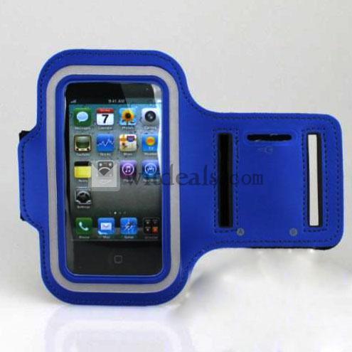 iPod touch5用保護ケース　iPod touch5対応スポーツアームバンド　耐摩擦　防水　滑り止め　ブルー