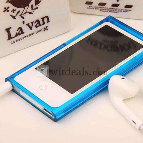 iPod nano7用保護ケース　透明感ハードiPod nano7ケース　ブルー