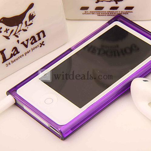 iPod nano7専用ケース　水晶透明感iPod nano7ハードケース　パープル