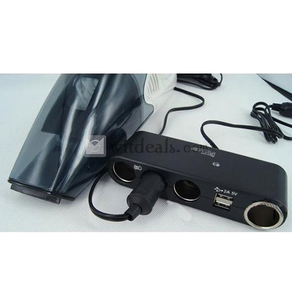 4ポート自動車シガーソケット／コンセントUSB付きシガーポート12V