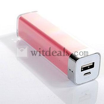 iPhone5モバイルバッテリ2200mAh 　iPhone5対応充電器　汎用　小型　ピンク