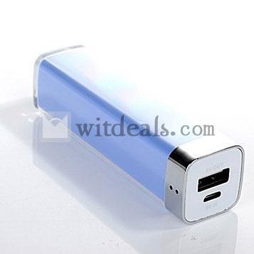 iPhone5用充電器　2200mAhモバイルバッテリ　汎用　小型　クラシックブルー