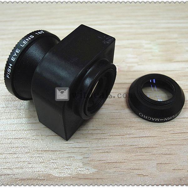 iPhone5魚眼、マイクロ、広角3in1カメラレンズ　iPhone5カメラレンズ　ブラック