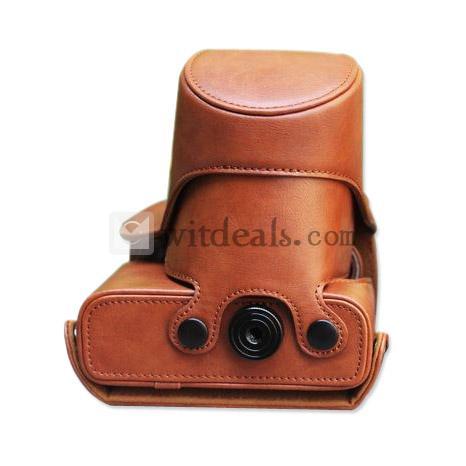 ニコン Nikon1 V1用デジタルカメラカバー/ケース　ブラウン