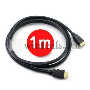HDMIケーブル　フルHD対応 フェライトコア付　高速HDMIケーブル【1ｍ】HEC対応　ブラック