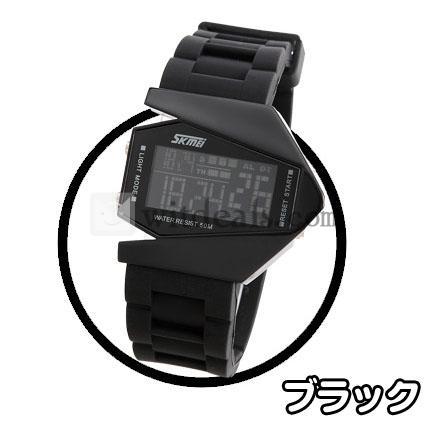 腕時計 デジタル LED腕時計 デジタル腕時計 電子腕時計 可愛い 腕時計 男女兼用 ブラック
