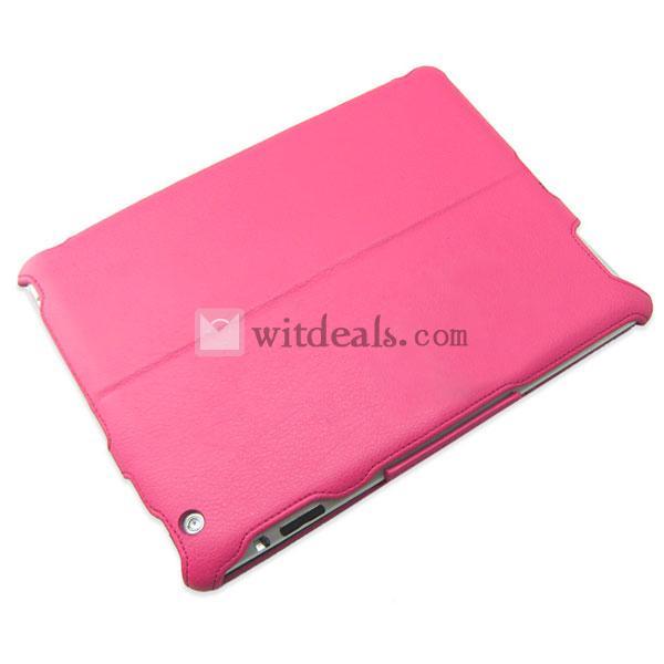選べる7色　スタンドタイプ　iPad miniレザーケース／iPad miniカバー　横開き　ピンク