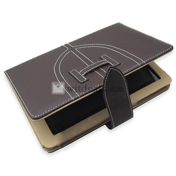 iPad miniレザーケース／iPad miniカバー　横開き　スタンドタイプ　選べる7色　ブラウン