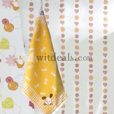 かわいいタオル ハンドタオル 大人カワイイ タオル　イエロー