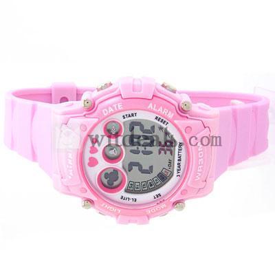 デジタル腕時計　腕時計 デジタル 電子腕時計 デジタルウォッチ　女の子　防水　スポーツ　可愛い　ピンク