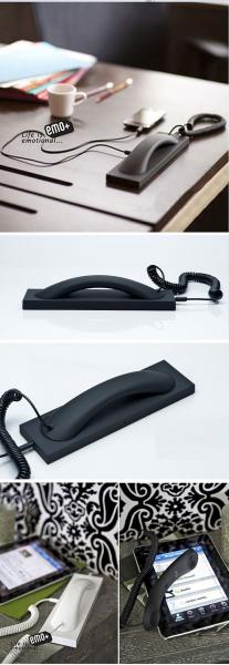 iPhone5/iPhone4S受話器　DIY　3.5mmジャック対応受話器　　ブラック