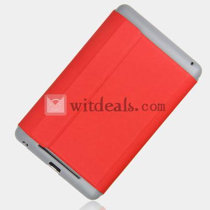 Google Nexus 7ケースOTGケーブル/フィルム/タッチペン付きNexus 7保護ケース／カバー レッド