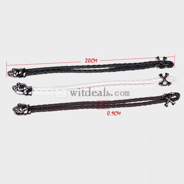 格好いいブレスレット　メンズブレス　髑髏　16.5cm/18cm/19.5cm調整可能　パックシリーズ　ブラック