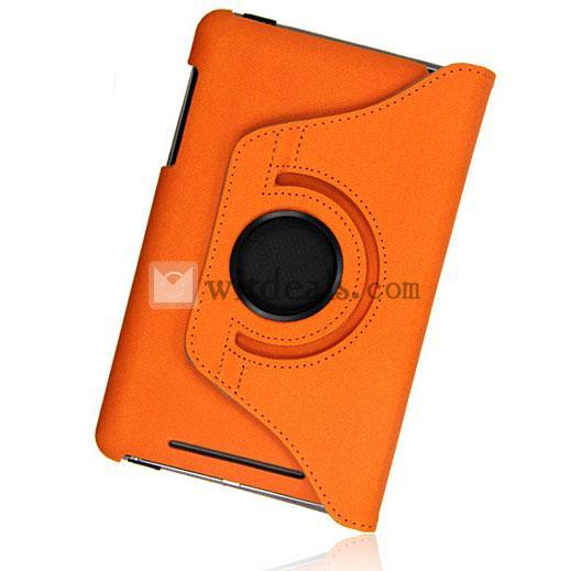 Nexus7ケース 360度回転可能Google Nexus7対応保護カバー オレンジ